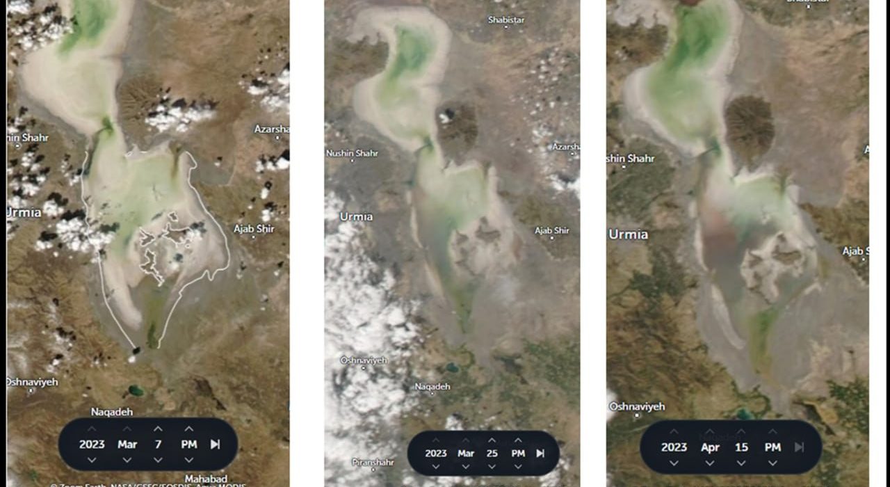 روند تغییرات دریاچه ارومیه